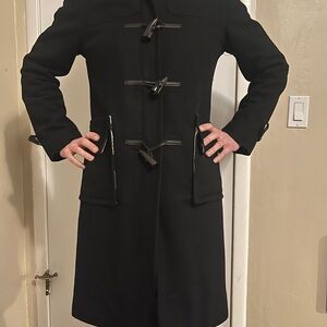 Isaac Mizrahi Black wool long coat